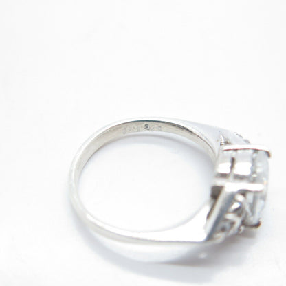 925 Sterling Silver C Z Ring Size 6