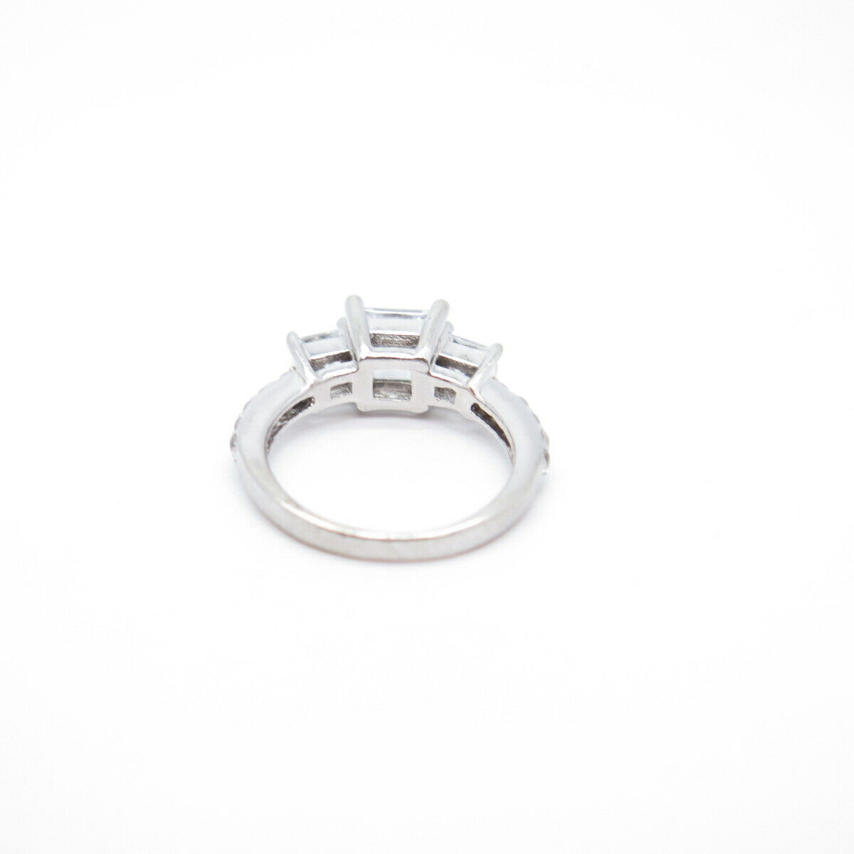 925 Sterling Silver Princess-Cut C Z Ring Size 5