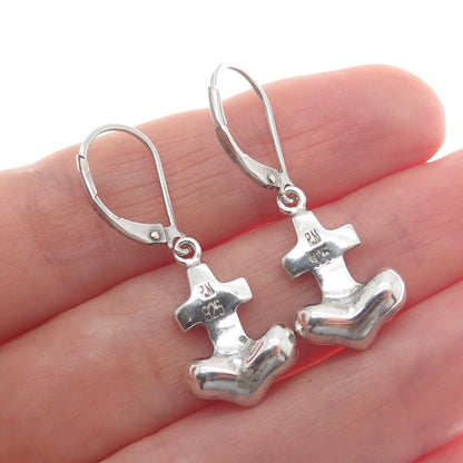 ROBERT LEE MORRIS 925 Sterling Silver Vintage Anchor Dangle Earrings