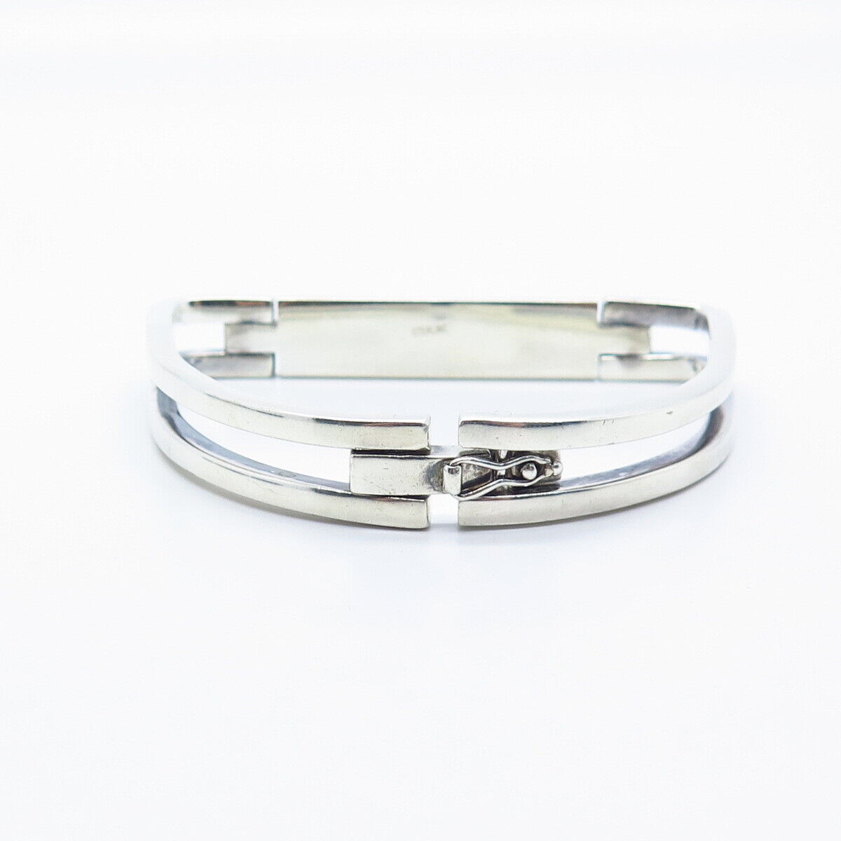 925 Sterling Silver Vintage Bar Bangle Bracelet 6.5"