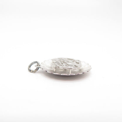 925 Sterling Silver Vintage "Happy Anniversary" Textured Pendant