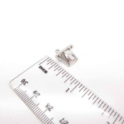 925 Sterling Silver Vintage Retro Phone Charm Pendant