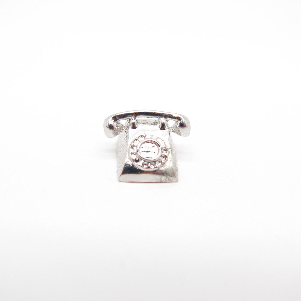 925 Sterling Silver Vintage Retro Phone Charm Pendant