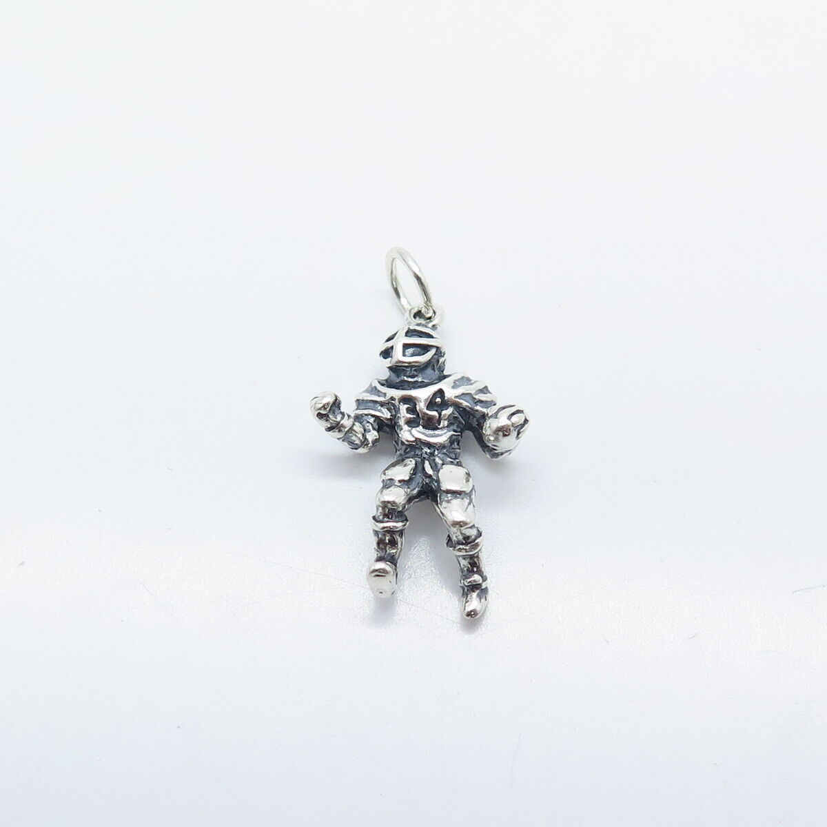 925 Sterling Silver Vintage Shube Baseball Player Charm Pendant