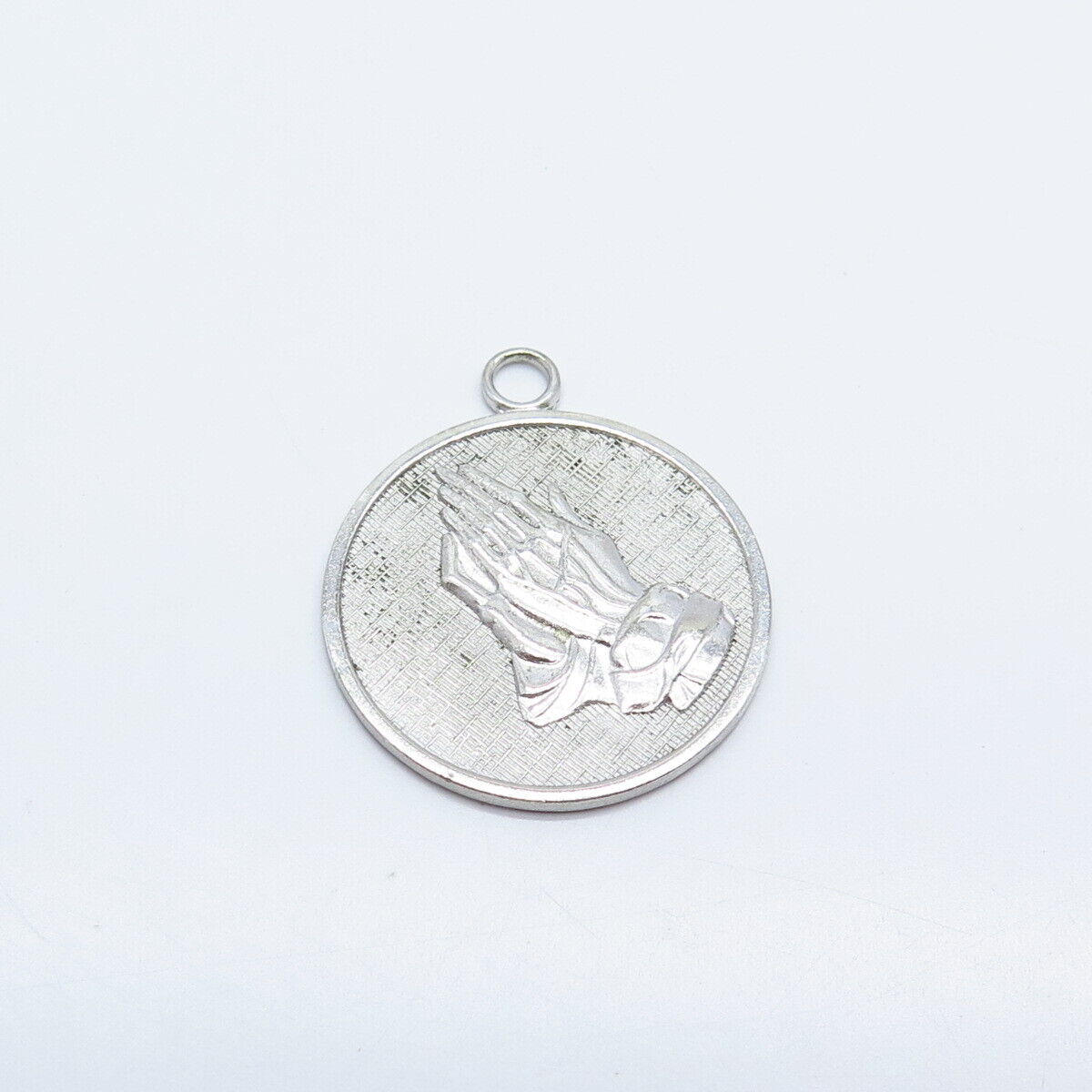 925 Sterling Silver Vintage Hands In Prayer Pendant