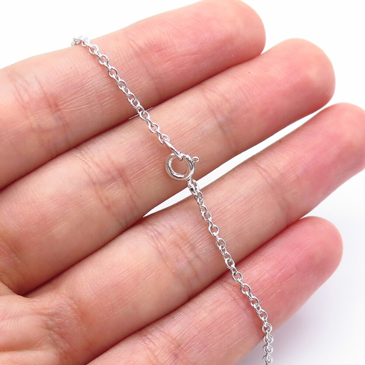 925 Sterling Silver Cross Rolo Chain Necklace 16"