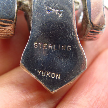 925 Sterling Silver Vintage Mayer Lab-Created Sapphire Gem Aries Yukon Pendant