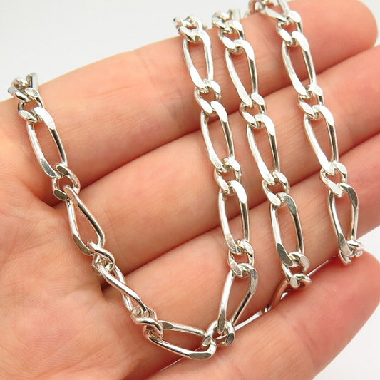 925 Sterling Silver Vintage Mexico Long Chain Necklace 28"