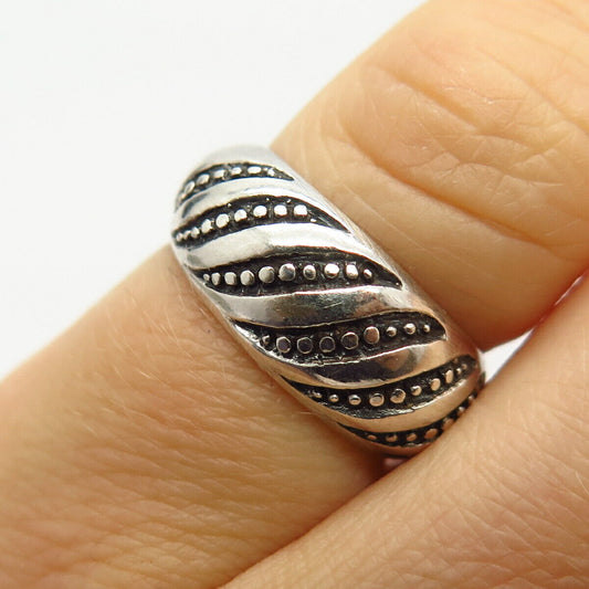 925 Sterling Silver Braided Design Ring Size 5