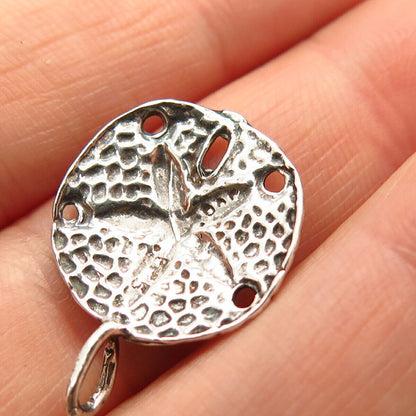 925 Sterling Silver Sand Dollar Round Pendant