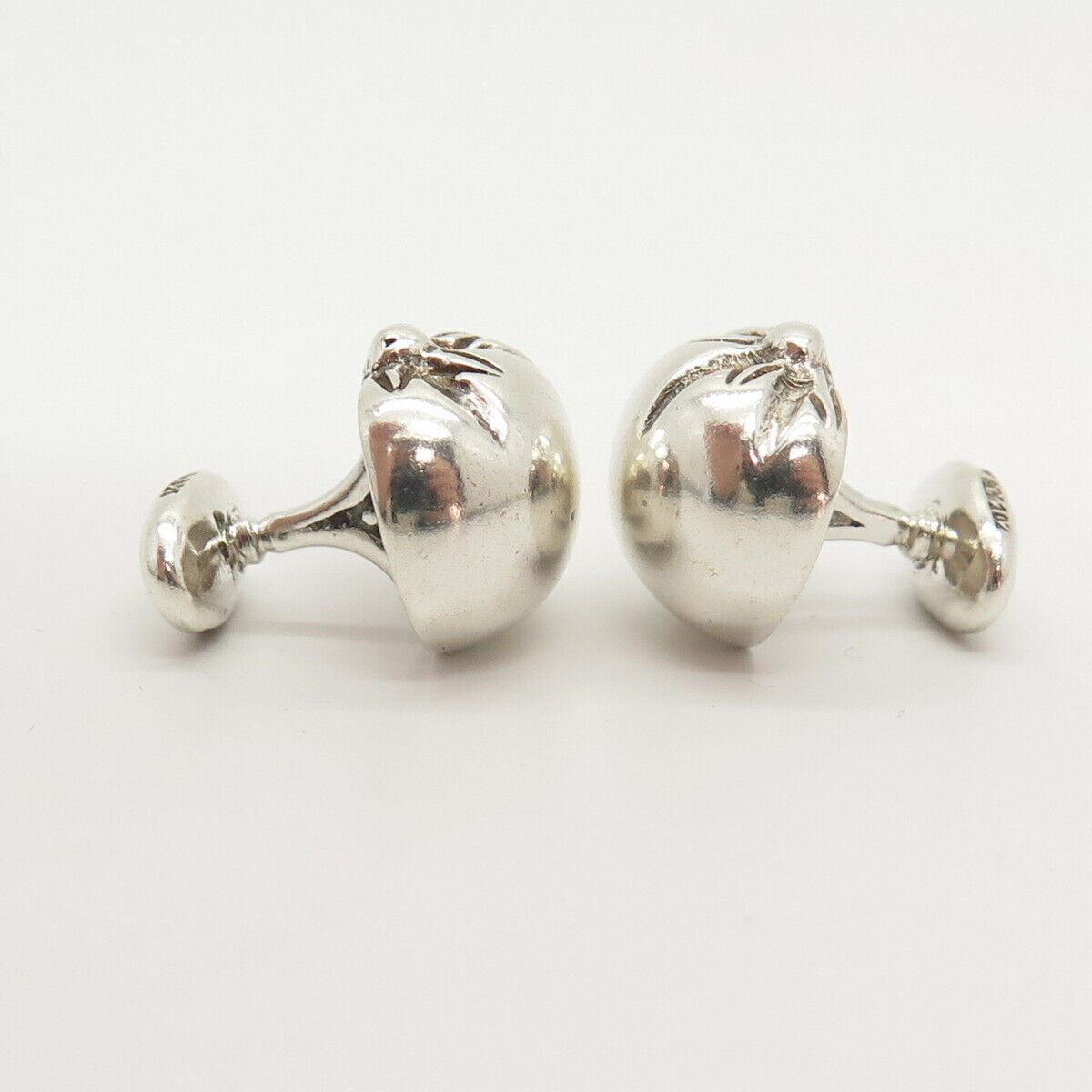 925 Sterling Silver Vintage Domed Button Cufflinks