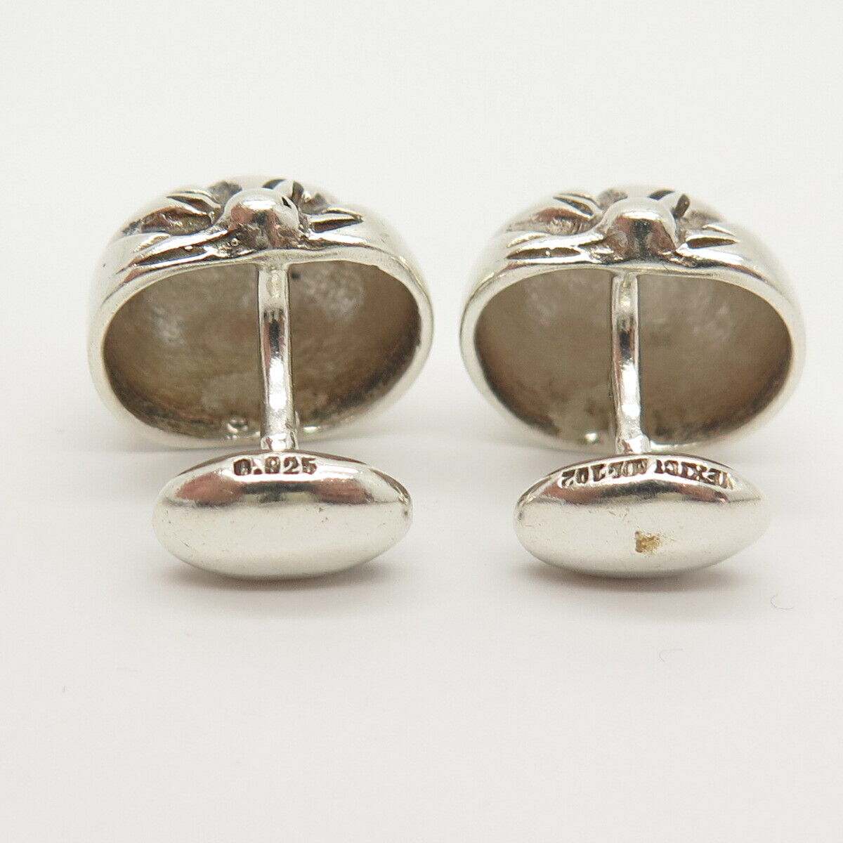 925 Sterling Silver Vintage Domed Button Cufflinks