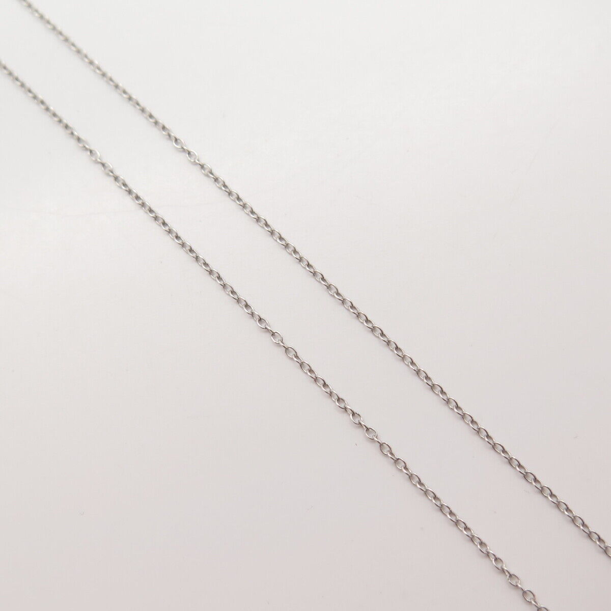 925 Sterling Silver Heng Ngai Real Diamond MOM Heart Rolo Chain Necklace 15"