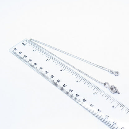 925 Sterling Silver Italy SUN Real Diamond Rolo Chain Necklace 19"