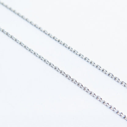 925 Sterling Silver Italy SUN Real Diamond Rolo Chain Necklace 19"