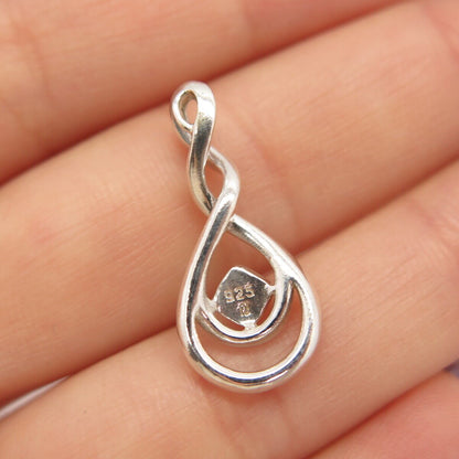 925 Sterling Silver Real Diamond Slide Pendant