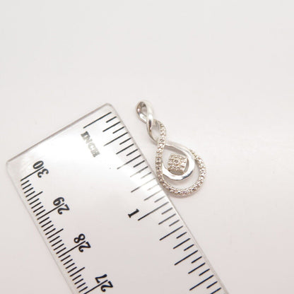 925 Sterling Silver Real Diamond Slide Pendant