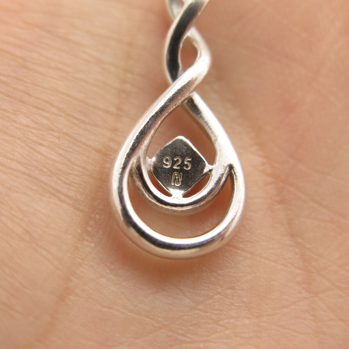 925 Sterling Silver Real Diamond Slide Pendant