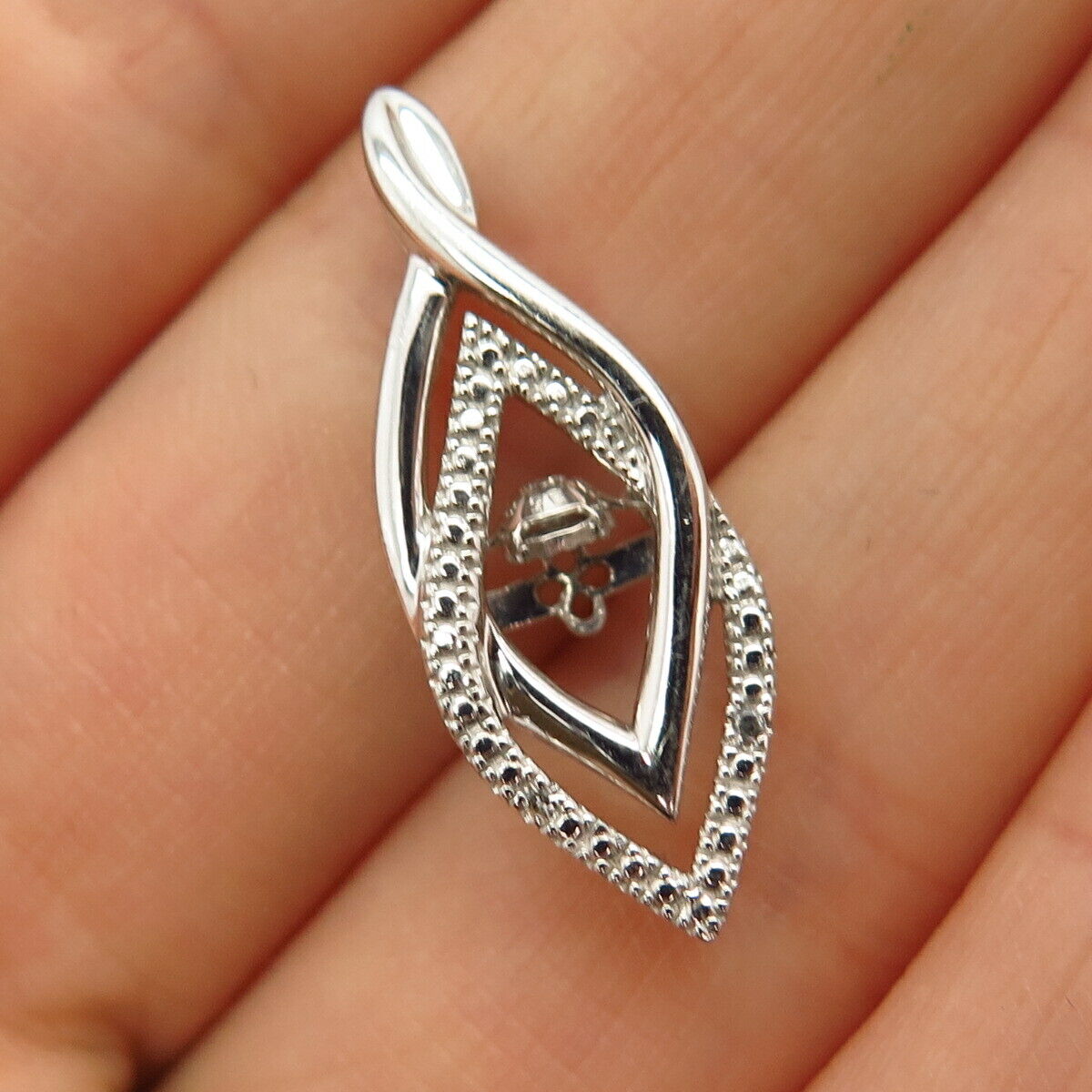 925 Sterling Silver Real Diamond Pendant