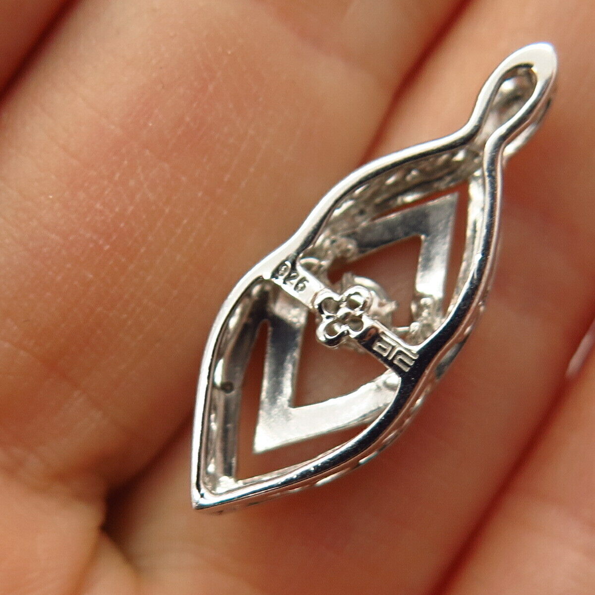 925 Sterling Silver Real Diamond Pendant