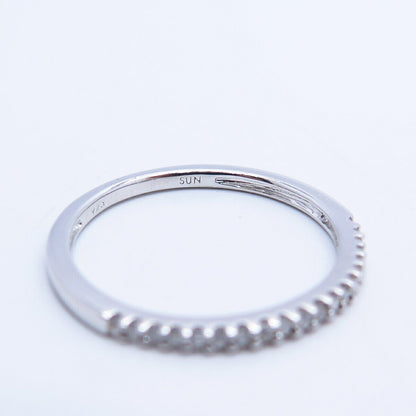 925 Sterling Silver SUN Real Diamonds Eternity Ring