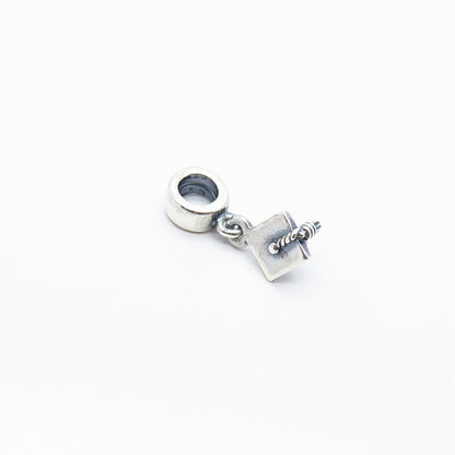 925 Sterling Silver Pandora Graduation Hat Bead Charm