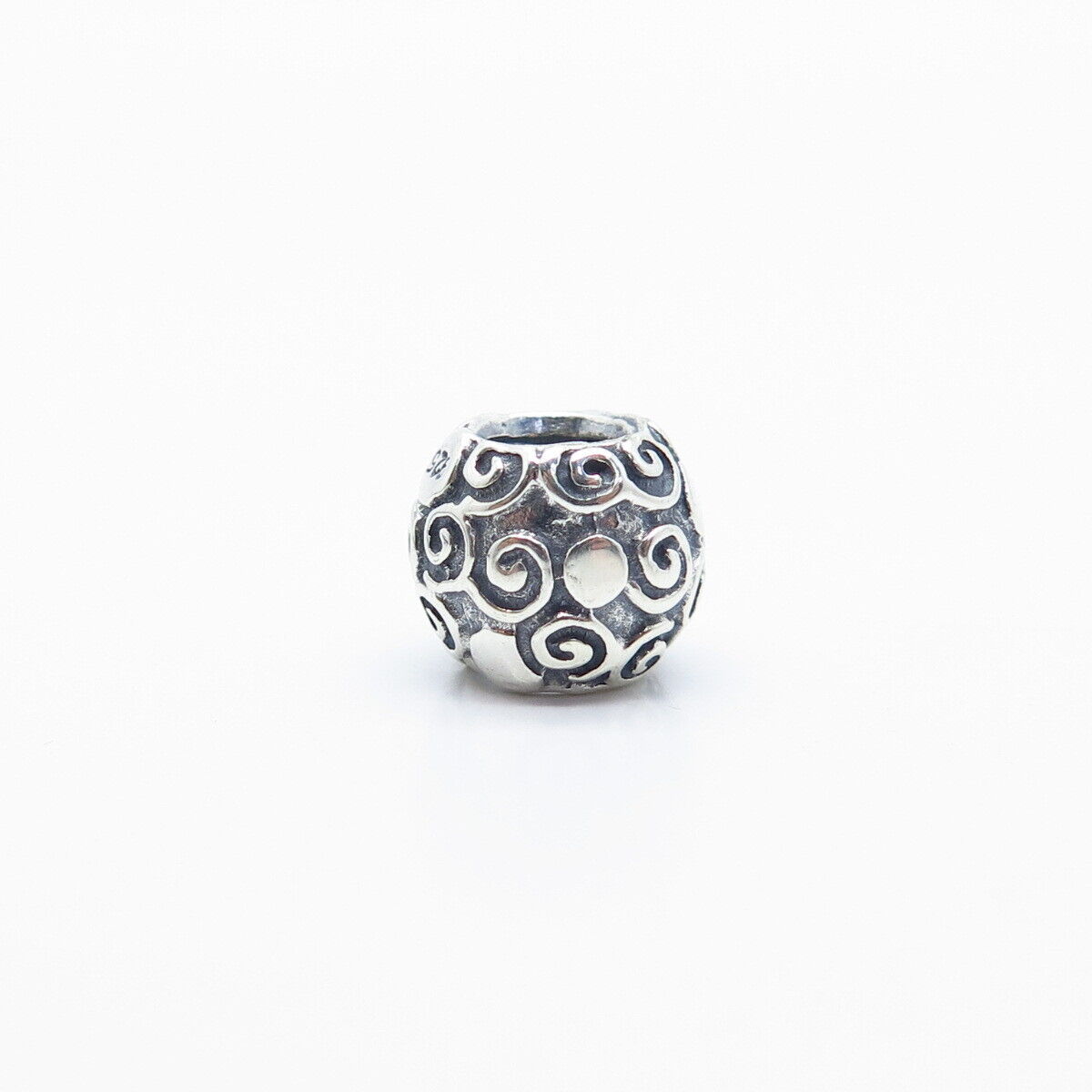 925 Sterling Silver Pandora Swirl Bead Charm