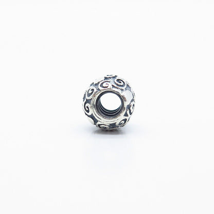 925 Sterling Silver Pandora Swirl Bead Charm