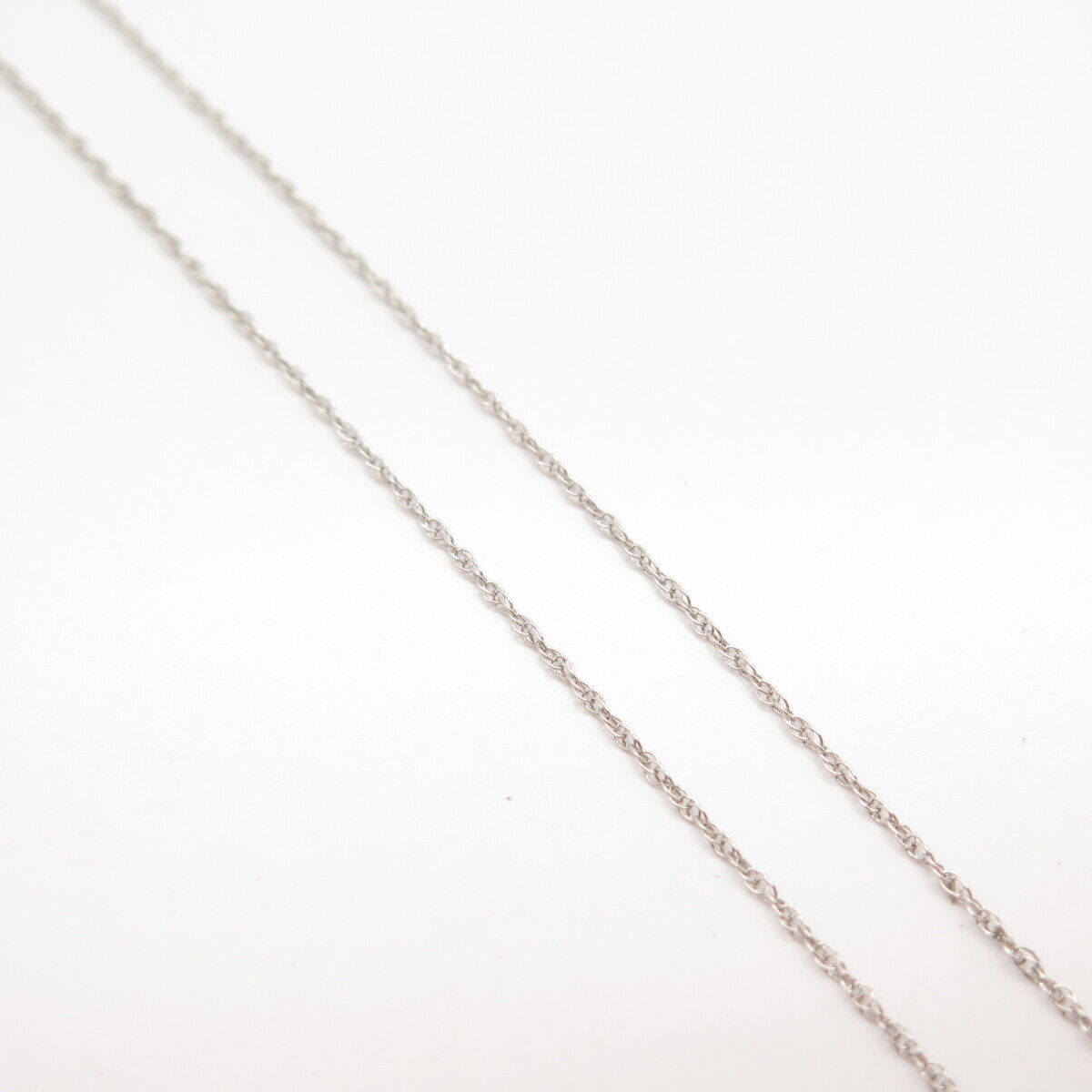 925 Sterling Silver N/C White & Black Diamond Prince-of-Wales Chain Necklace 21"