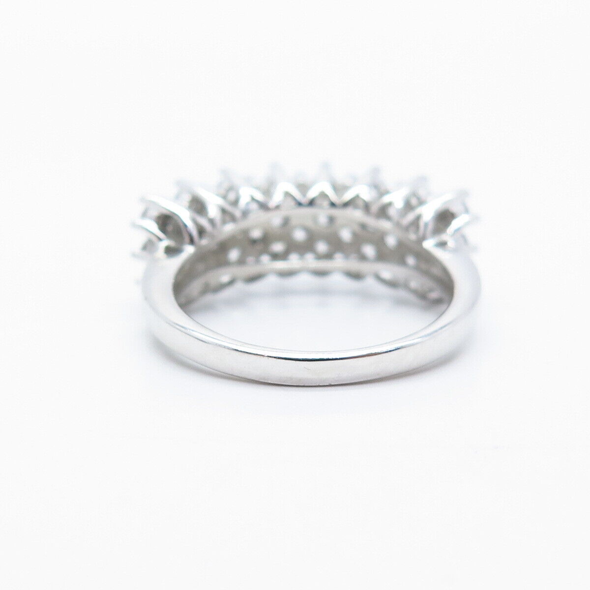 925 Sterling Silver Pave C Z Ring Size 7