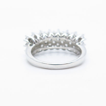 925 Sterling Silver Pave C Z Ring Size 7