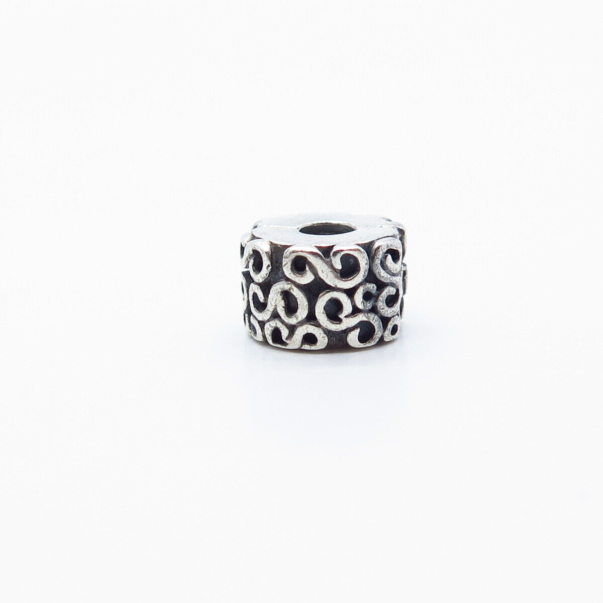 925 Sterling Silver Pandora Swirl Bead Charm