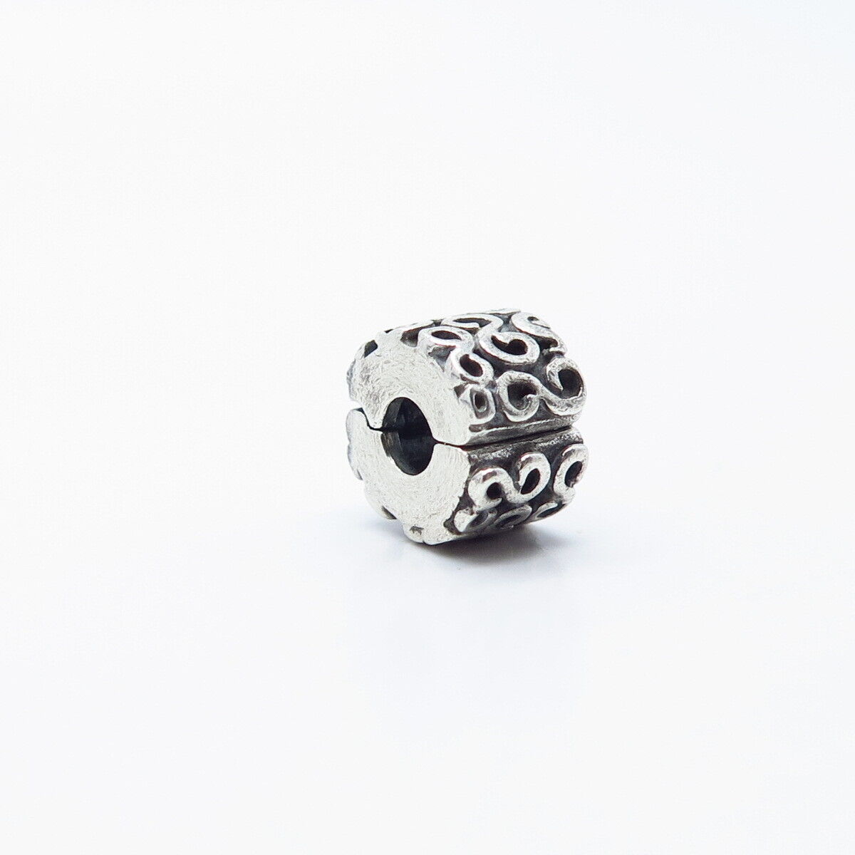 925 Sterling Silver Pandora Swirl Bead Charm