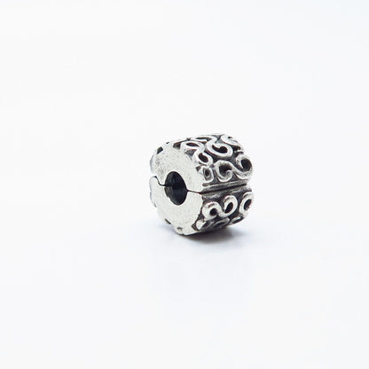 925 Sterling Silver Pandora Swirl Bead Charm