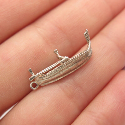 925 Sterling Silver Vintage Ship / Boat Pendant