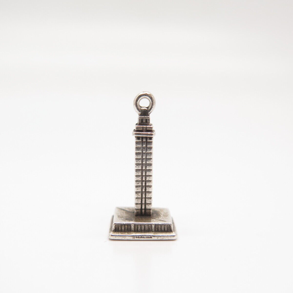 925 Sterling Silver Vintage Tower Charm Pendant