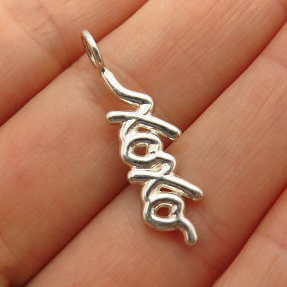 925 Sterling Silver "XOXO" / Hugs & Kisses Slide Pendant