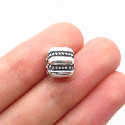 925 Sterling Silver Pandora Beaded Ribbed Bead Charm