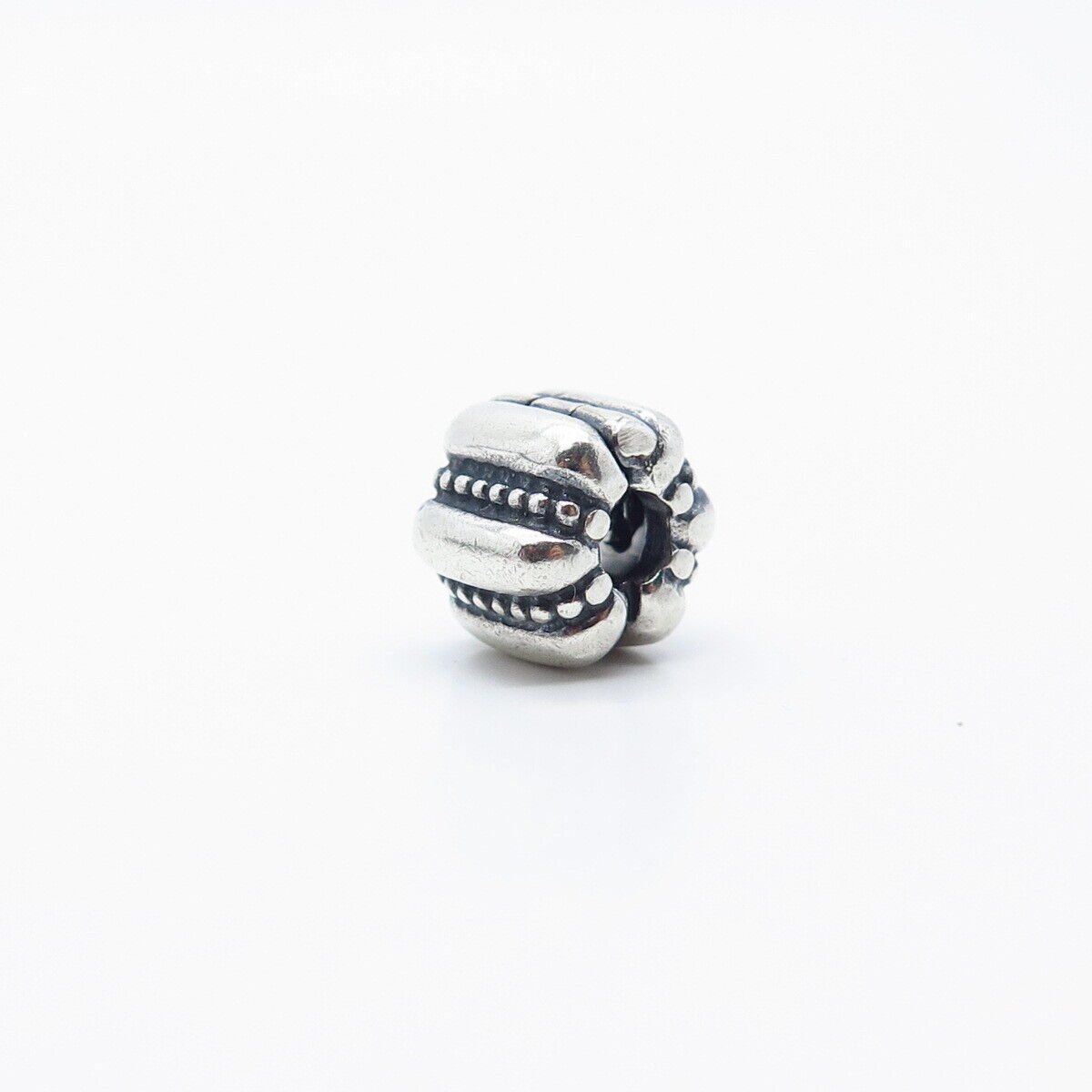 925 Sterling Silver Pandora Beaded Ribbed Bead Charm