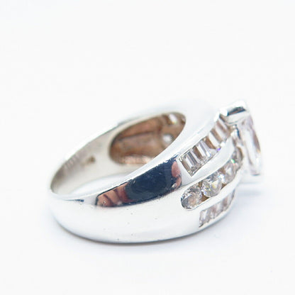 925 Sterling Silver Multi-C Z Ring Size 6.75