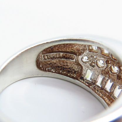925 Sterling Silver Multi-C Z Ring Size 6.75