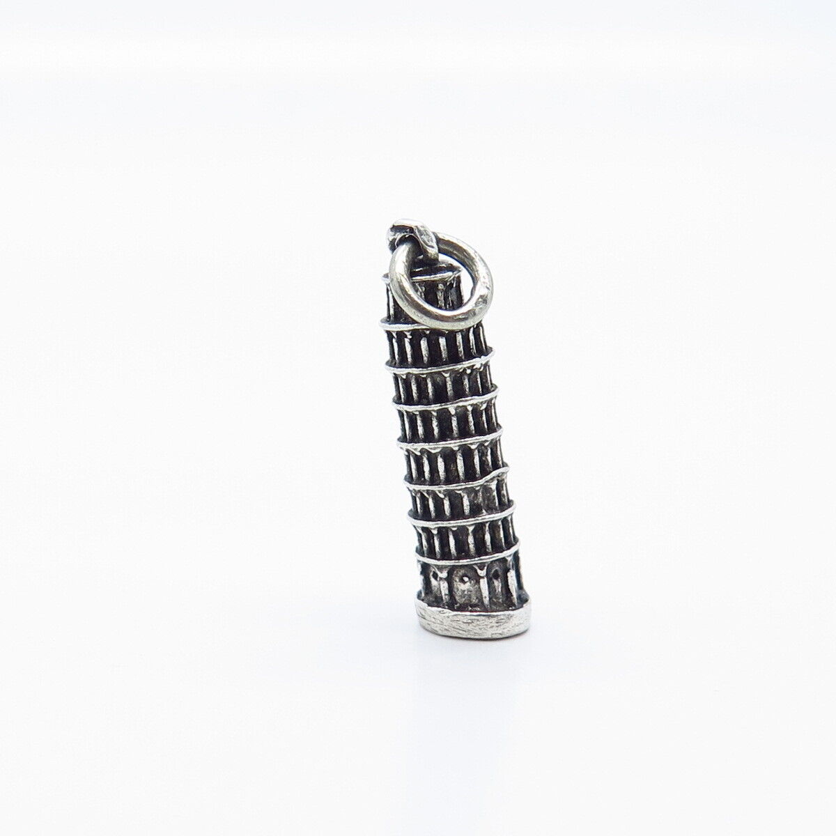 925 Sterling Silver Vintage Pisa Tower Charm Pendant