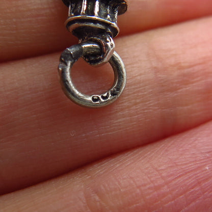 925 Sterling Silver Vintage Pisa Tower Charm Pendant