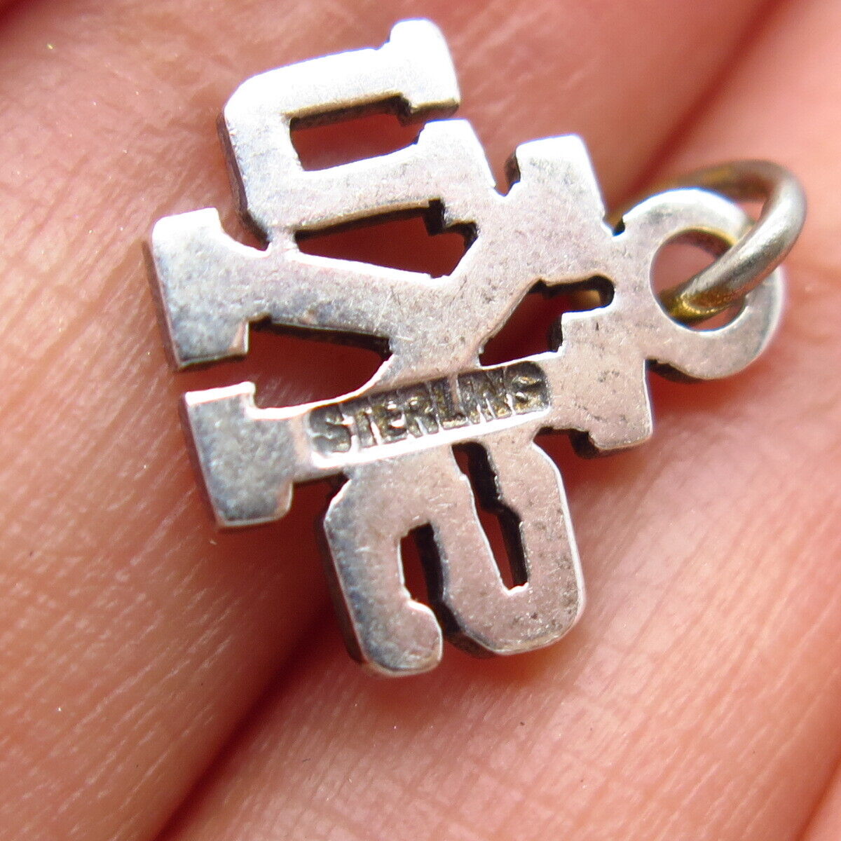 925 Sterling Silver Vintage “KSU” Kansas State University Charm Pendant