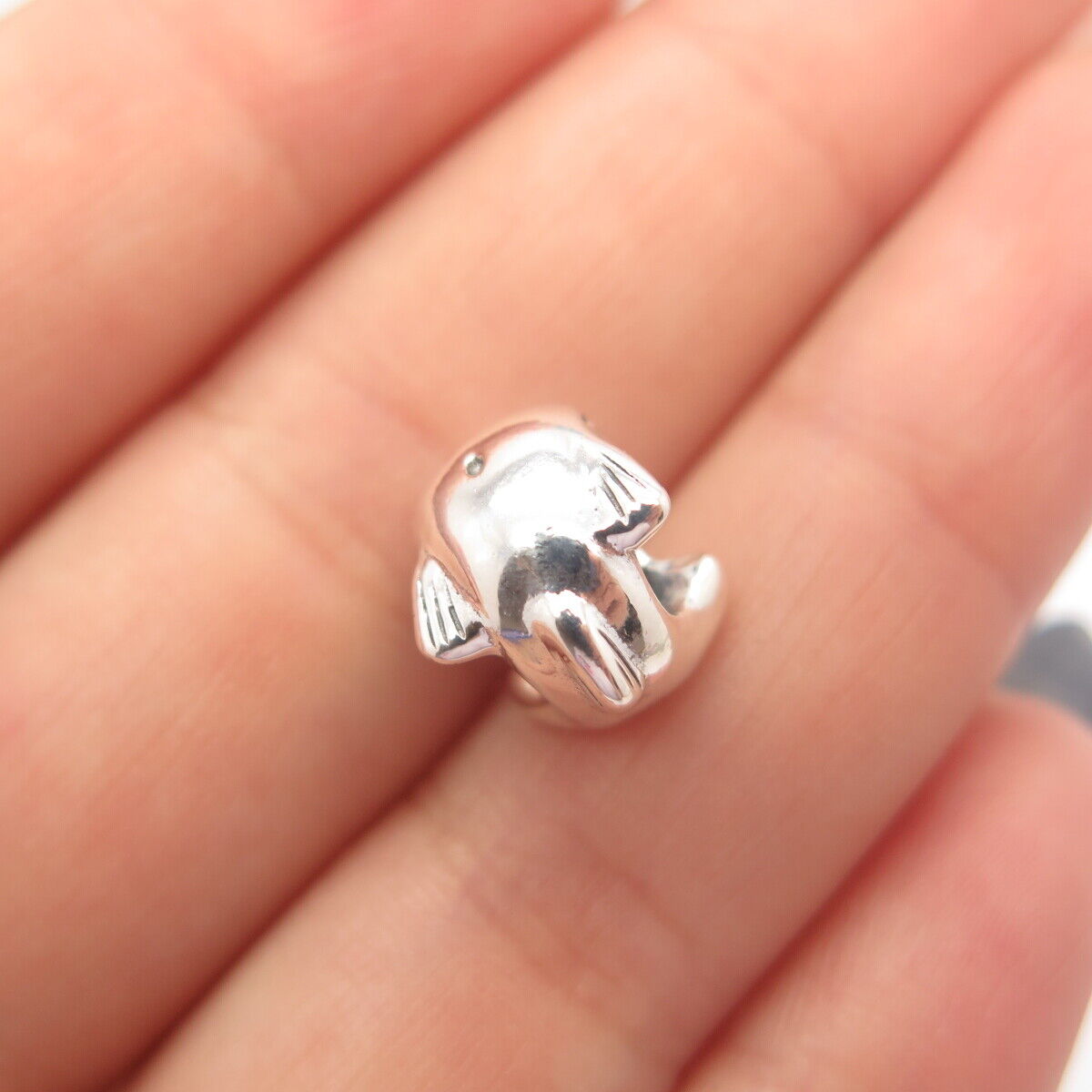 925 Sterling Silver Pandora Friendly Dolphin Bead Charm