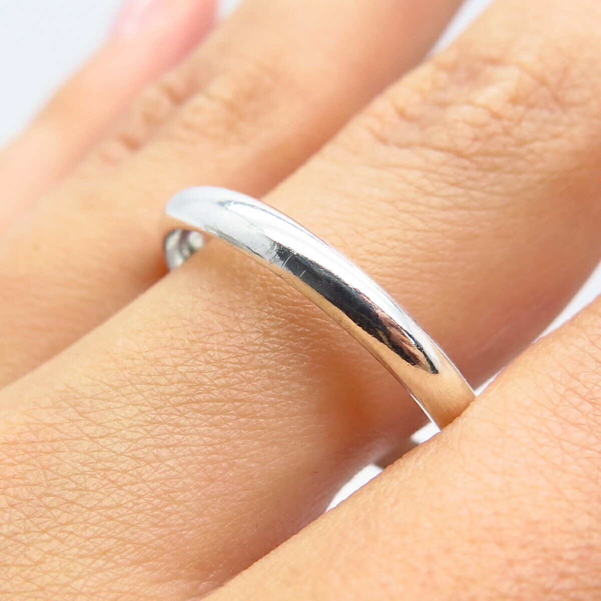 925 Sterling Silver Classic Band Ring Size 12.25