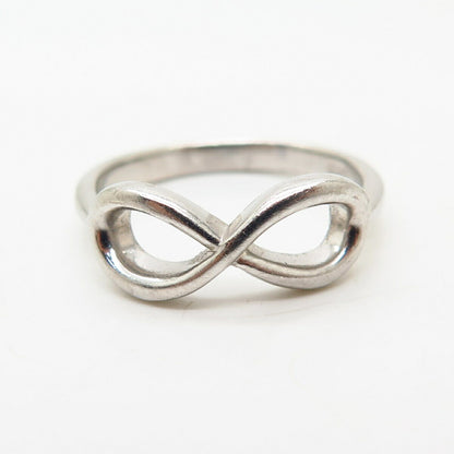 925 Sterling Silver Infinity Design Ring Size 6 1/4