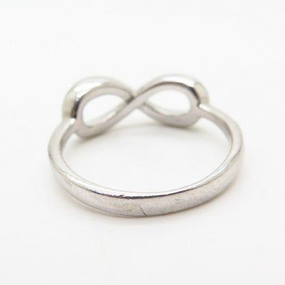 925 Sterling Silver Infinity Design Ring Size 6 1/4