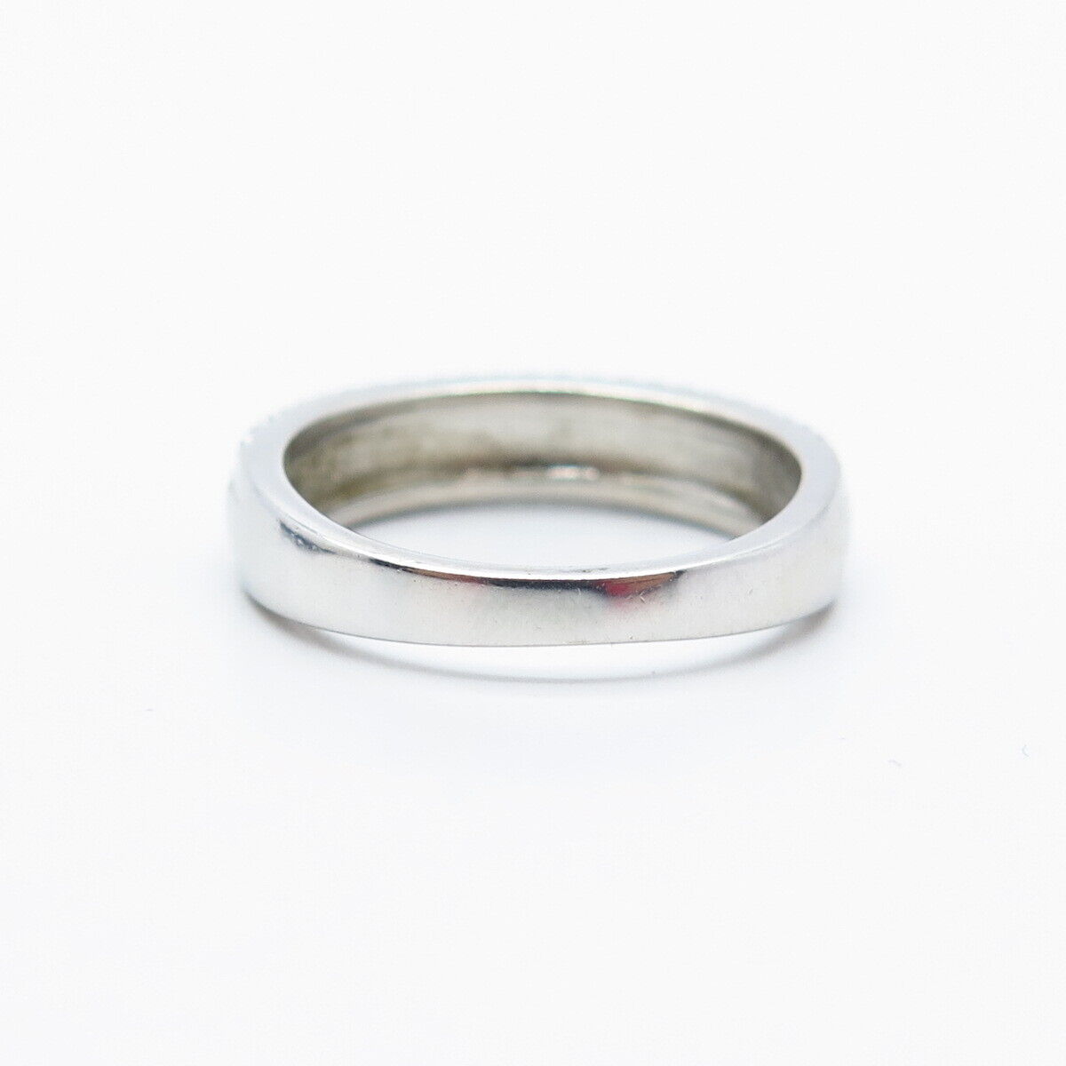 925 Sterling Silver Pave C Z Ring Size 6.75