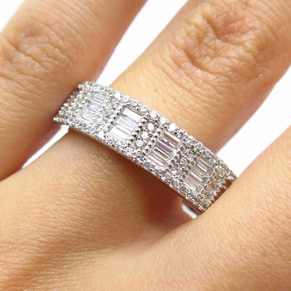 925 Sterling Silver Pave C Z Ring Size 10.25